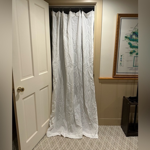 2pk Light Filtering Farrah Curtain Panel UV Protection-Adjustable Rods and Clips - Picture 3 of 16